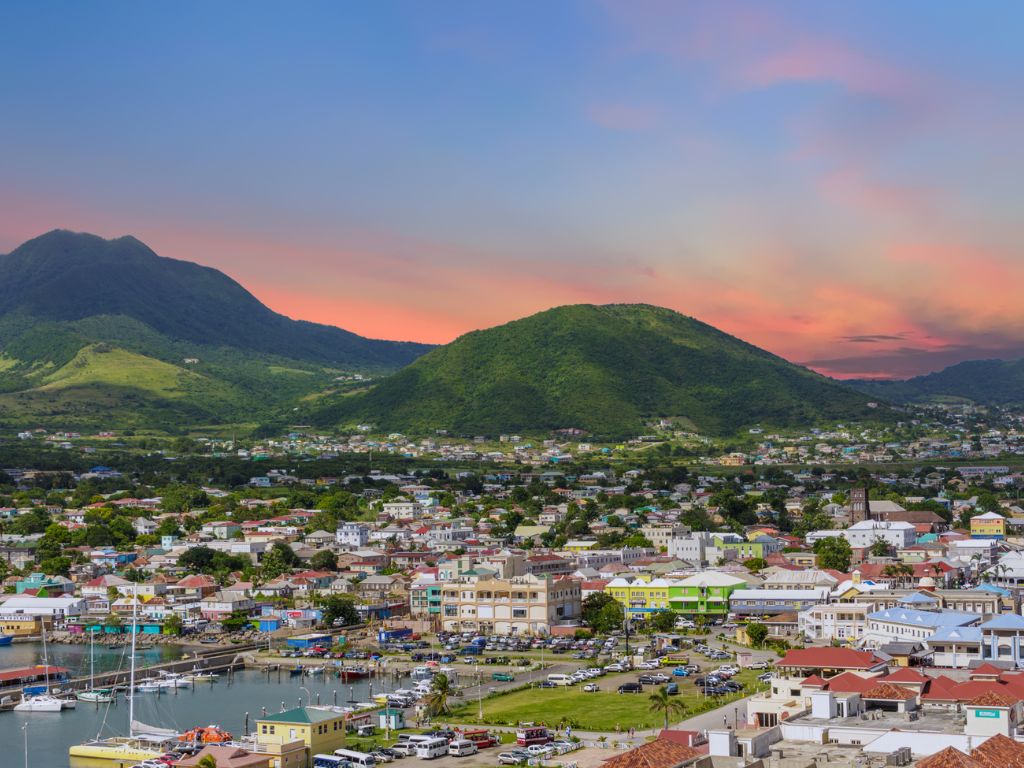 Aerial View of St Kitts and Nevis