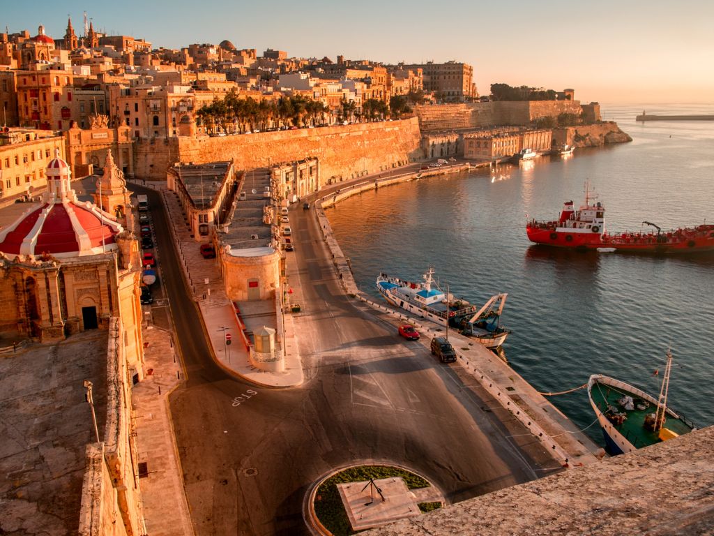 View of Valletta in the early morning